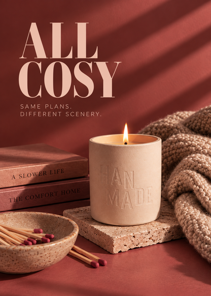 All Cosy – Warm Vanilla & Cardamom Scented Candle