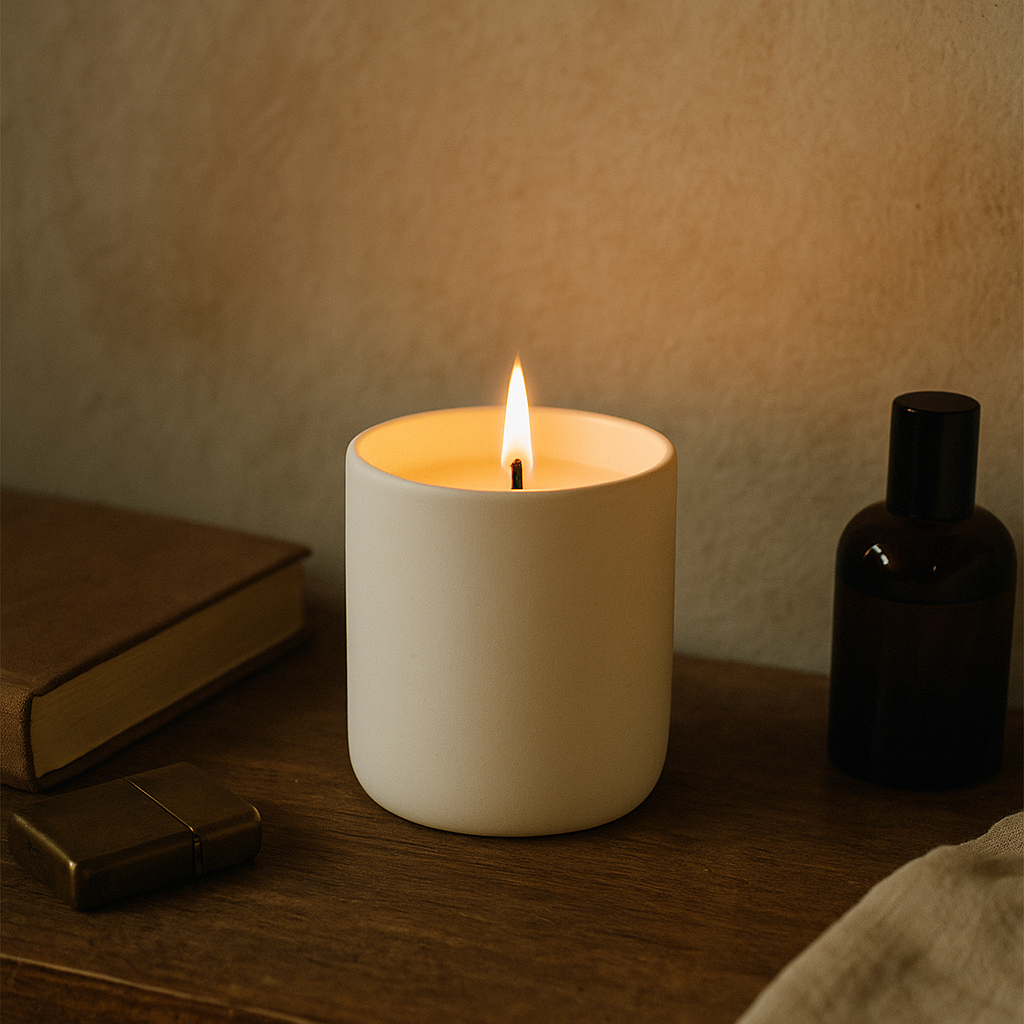 Timeless Library | Leather & Plum Refillable Soy Candle